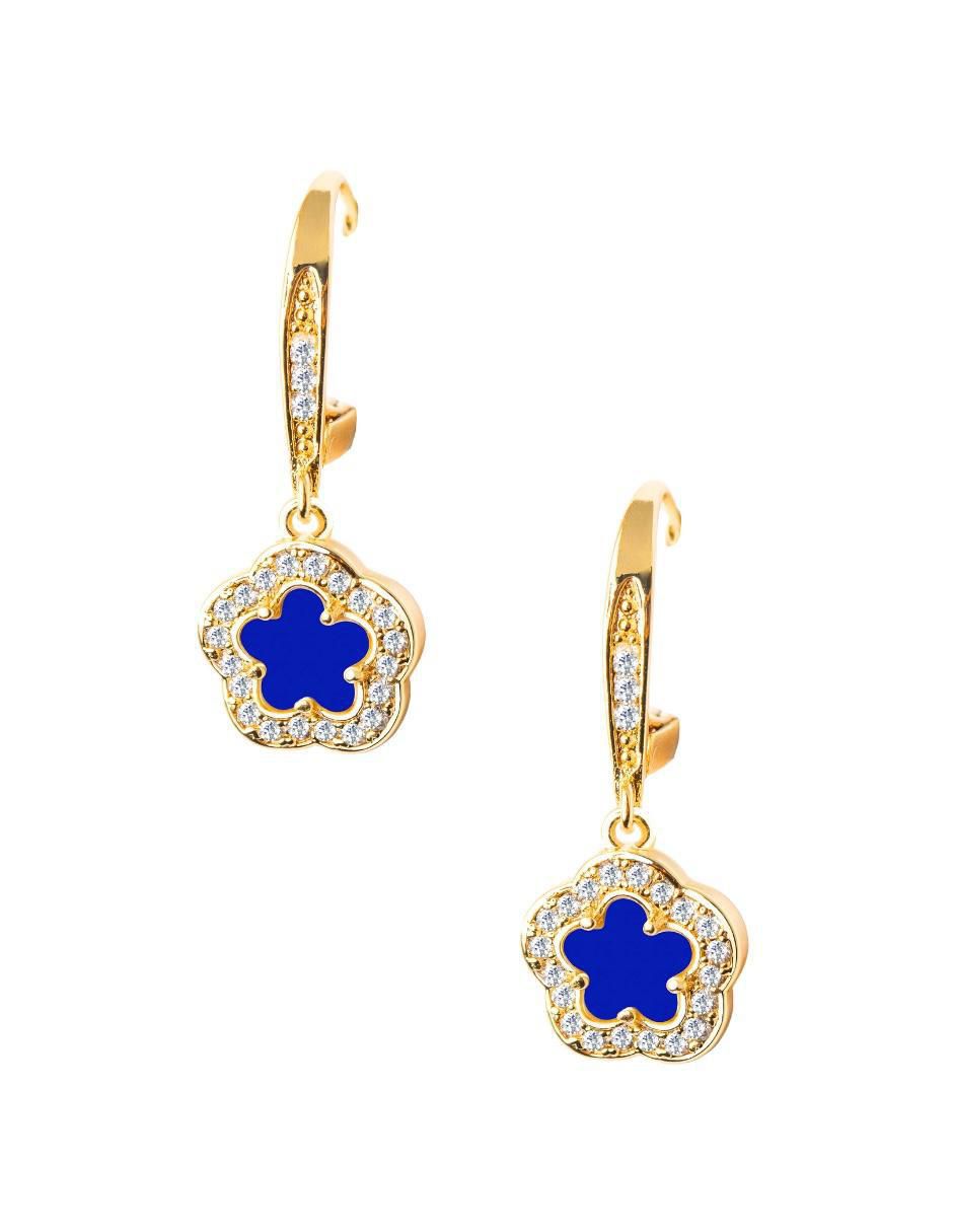 Aretes, collar y pulsera de trébol circonita 6