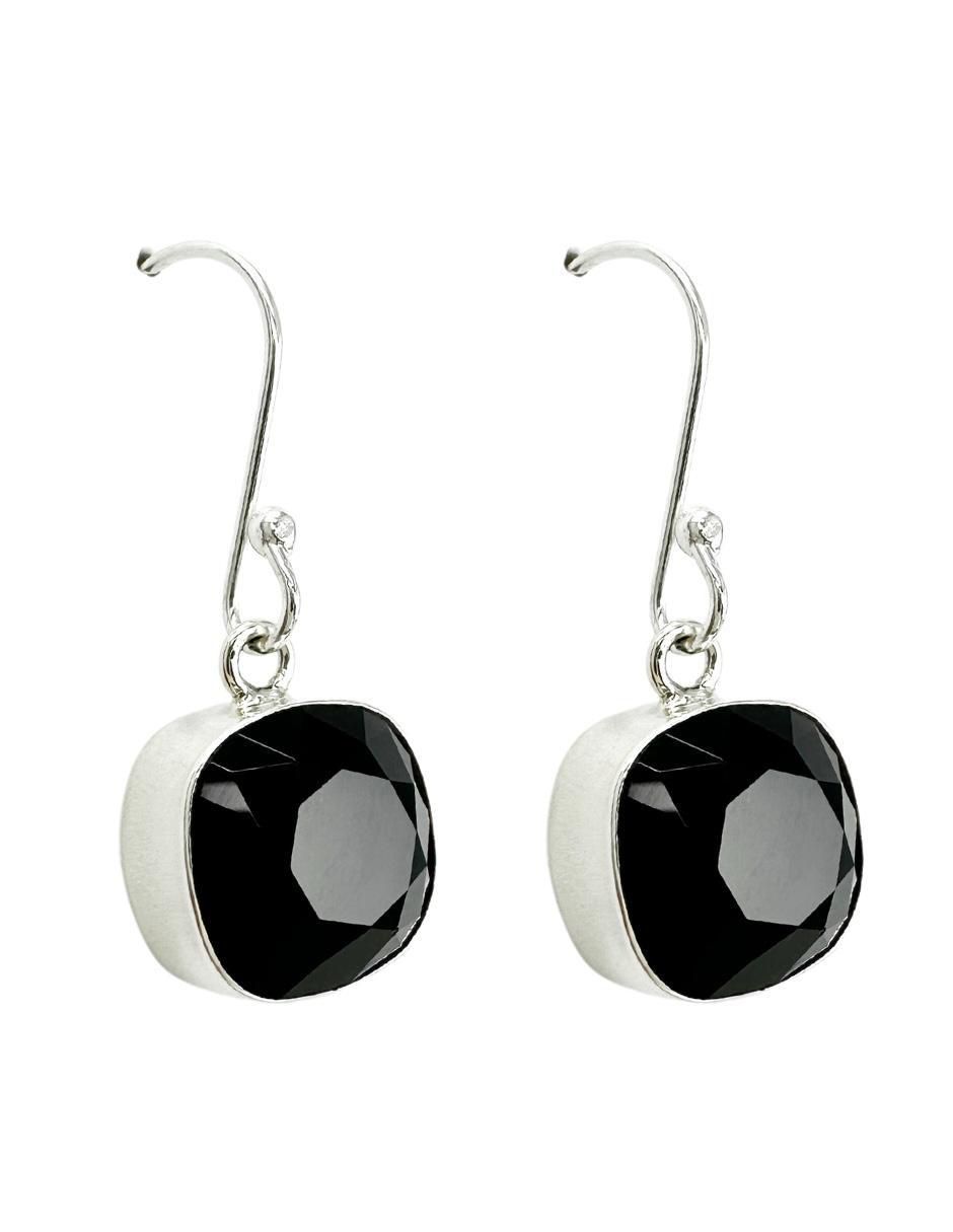 Aretes y collar cuadrados Cushion de plata P925 cristal 5