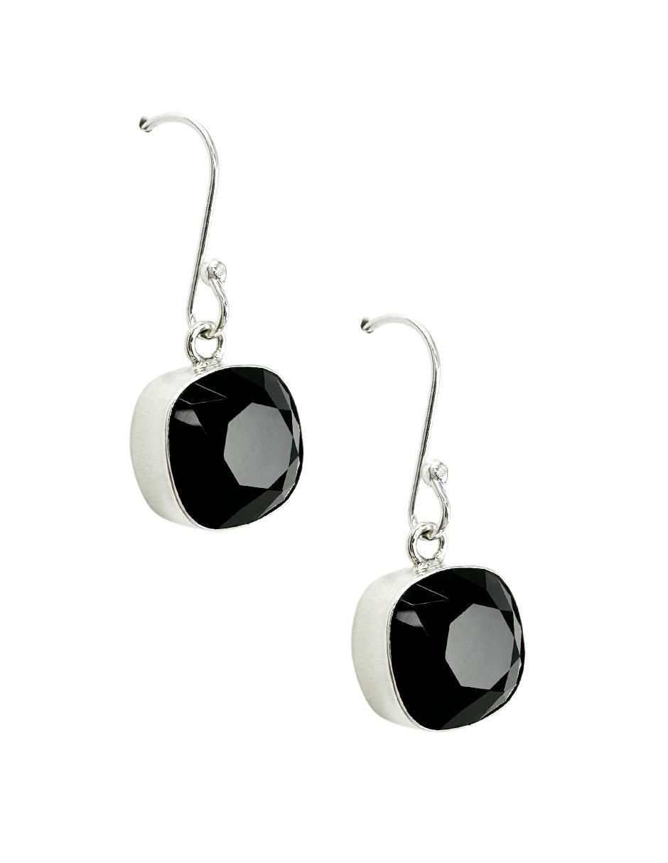 Aretes y collar cuadrados Cushion de plata P925 cristal 6