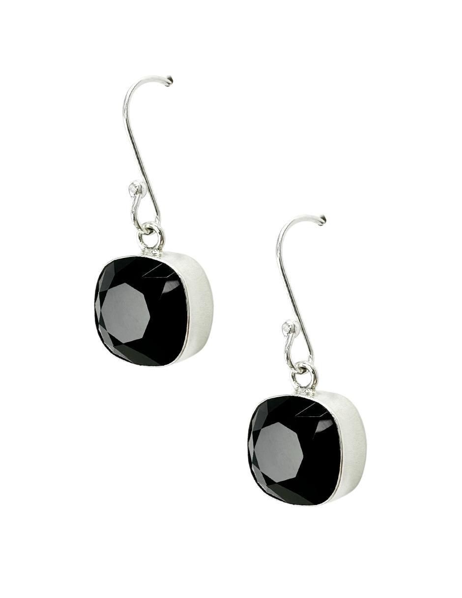 Aretes y collar cuadrados Cushion de plata P925 cristal 7