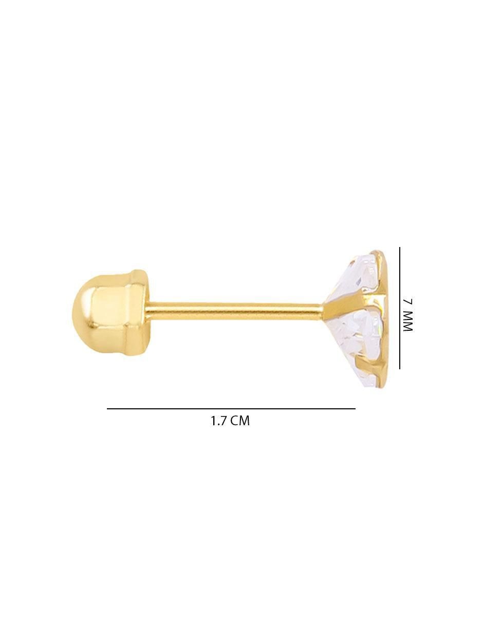 Broqueles de flor de oro con acabado pavé zirconia 4