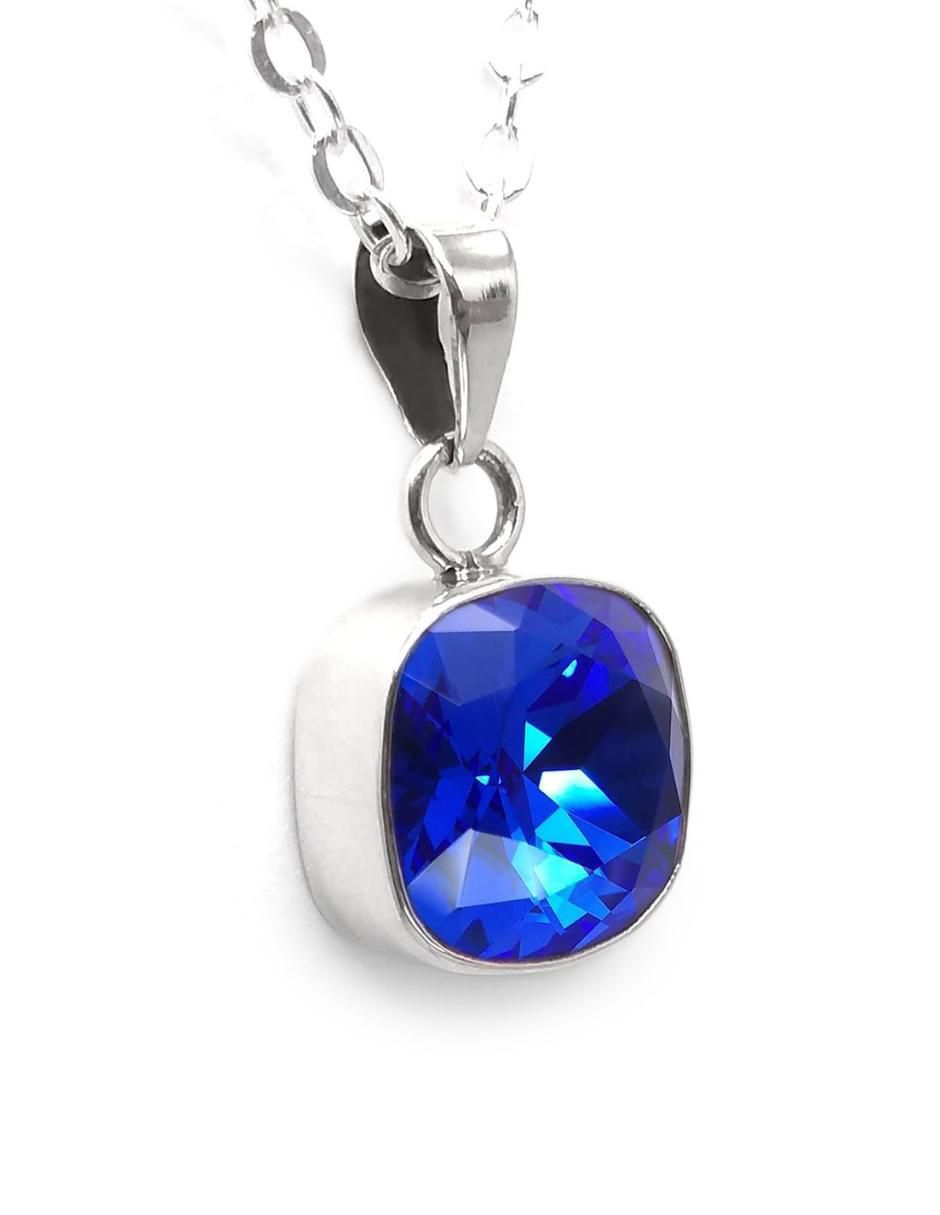 Collar cuadrado Cushion de plata P 925