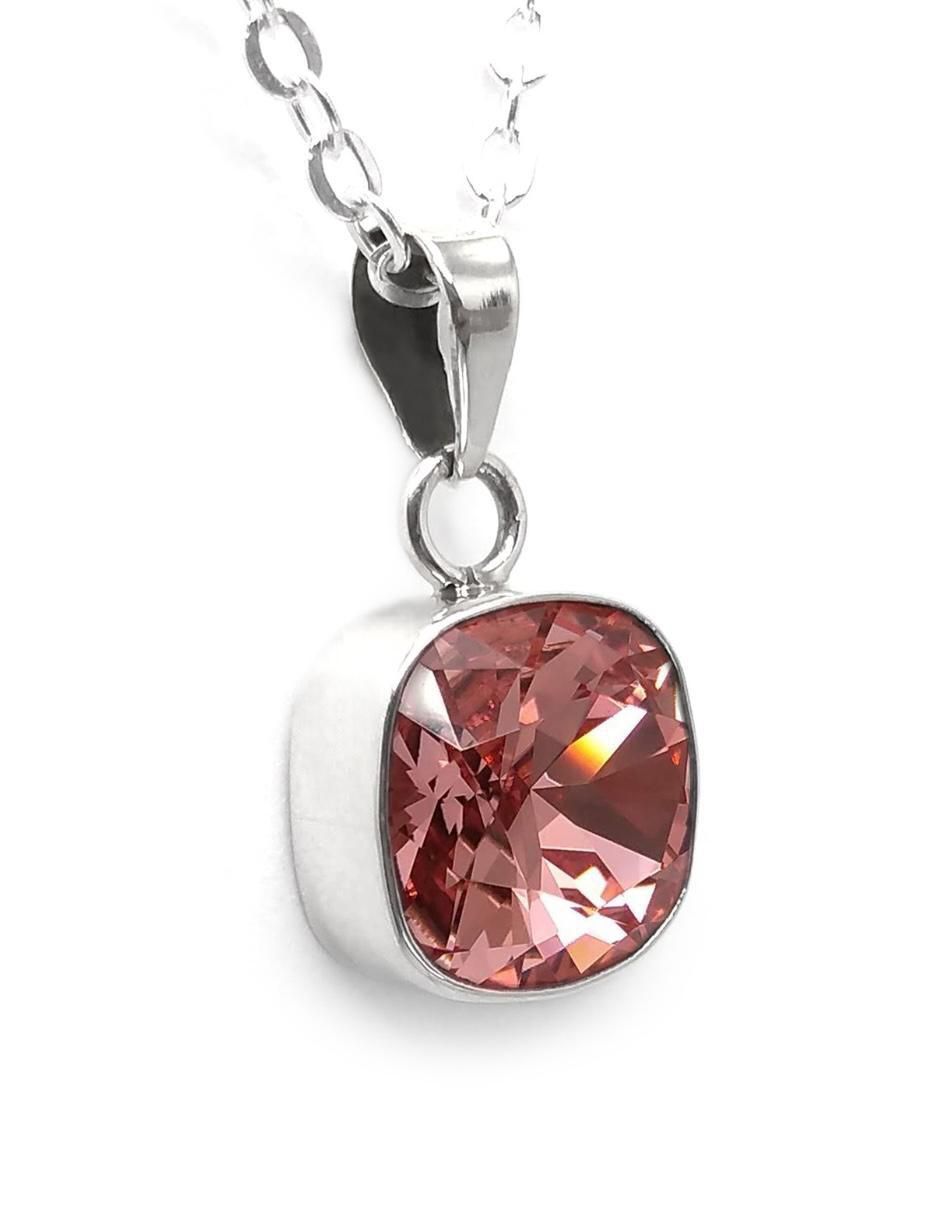 Collar cuadrado Cushion de plata P 925