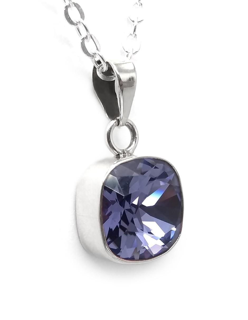 Collar cuadrado Cushion de plata P 925 Collar cuadrado Cushion de plata P 925