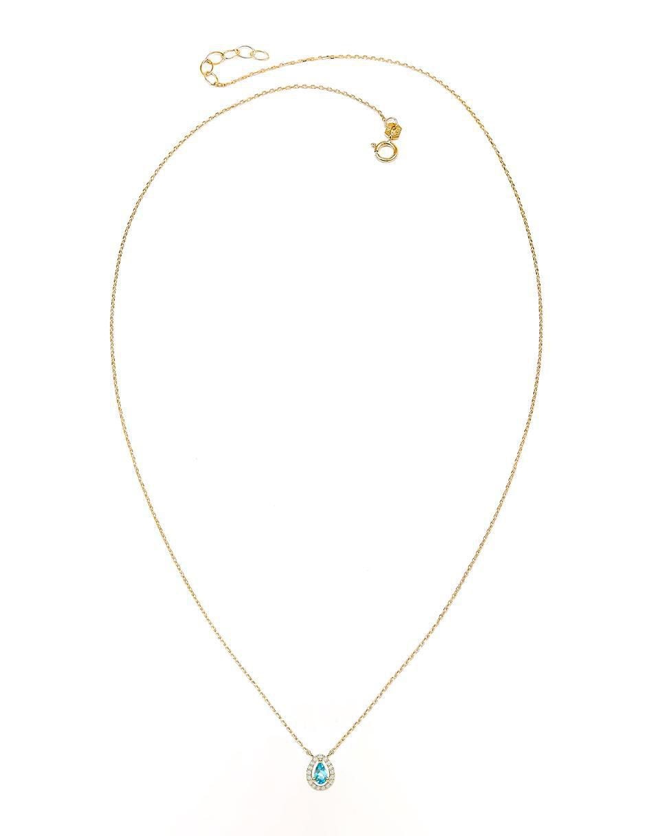 Collar con dije de gota de oro 14 K 2