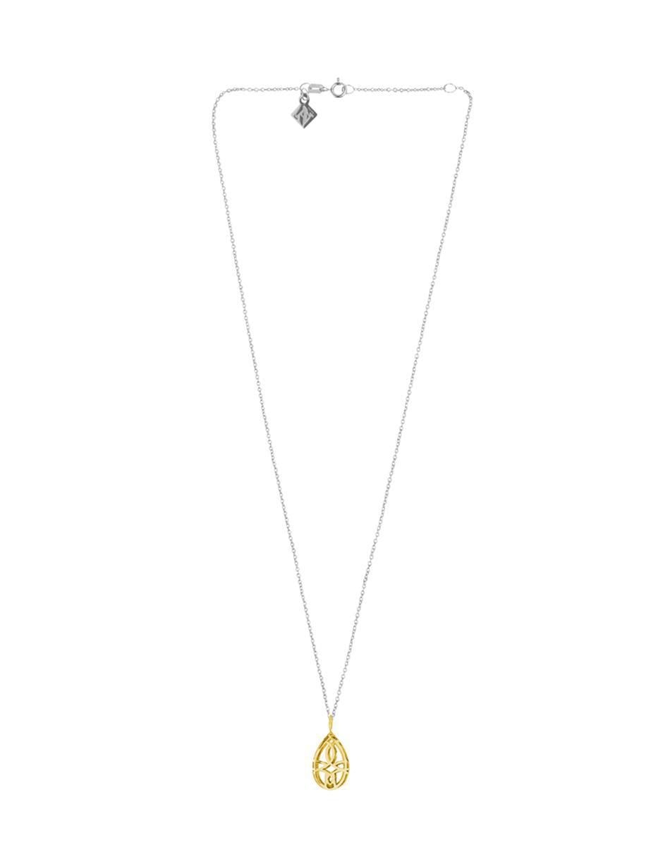 Collar con dije de gota Nouveau de plata P 925 y 14 K 2