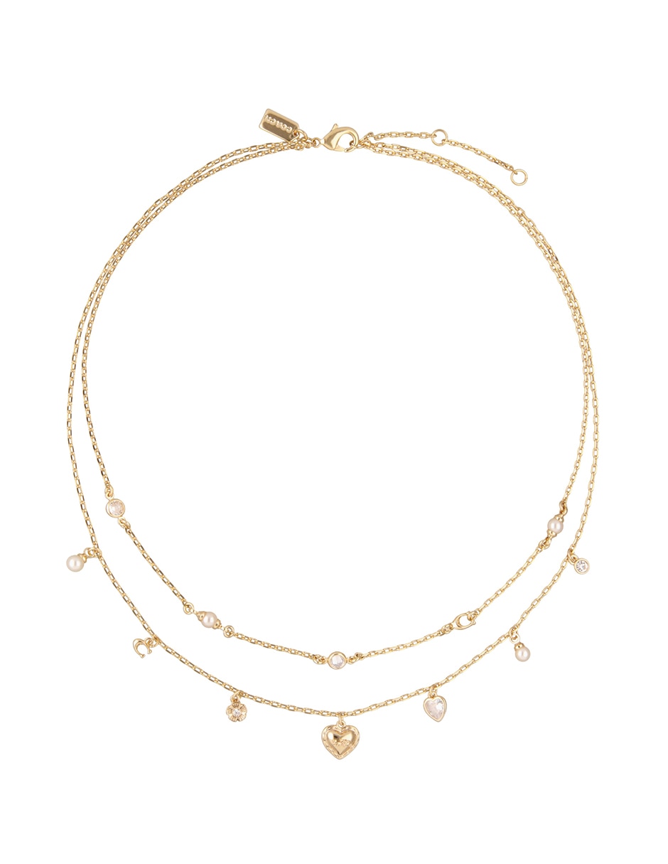 Collar de varios hilos de corazón Horse & Carriage With Pearls 2