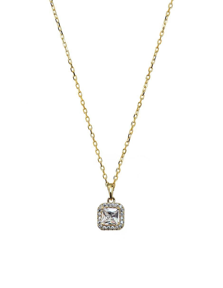 Collar cuadrado de plata P 925 Collar cuadrado de plata P 925