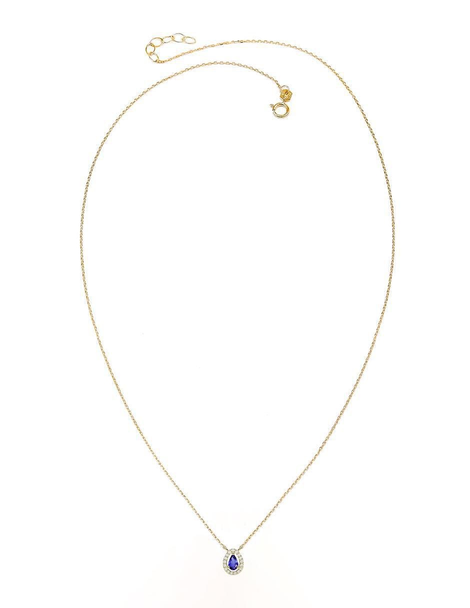 Collar con dije de gota de oro 14 K 2