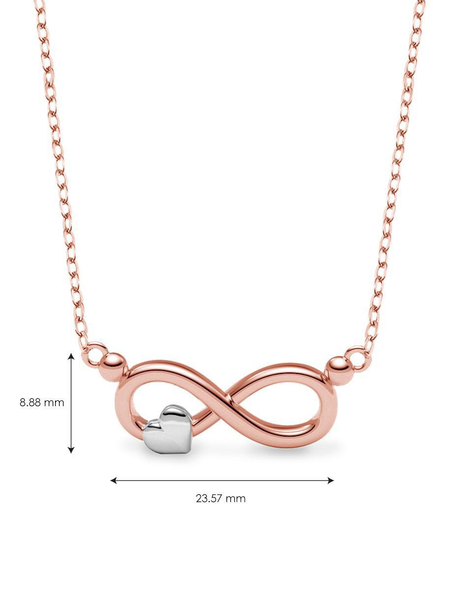Collar con dije de infinito de oro 10 K 4