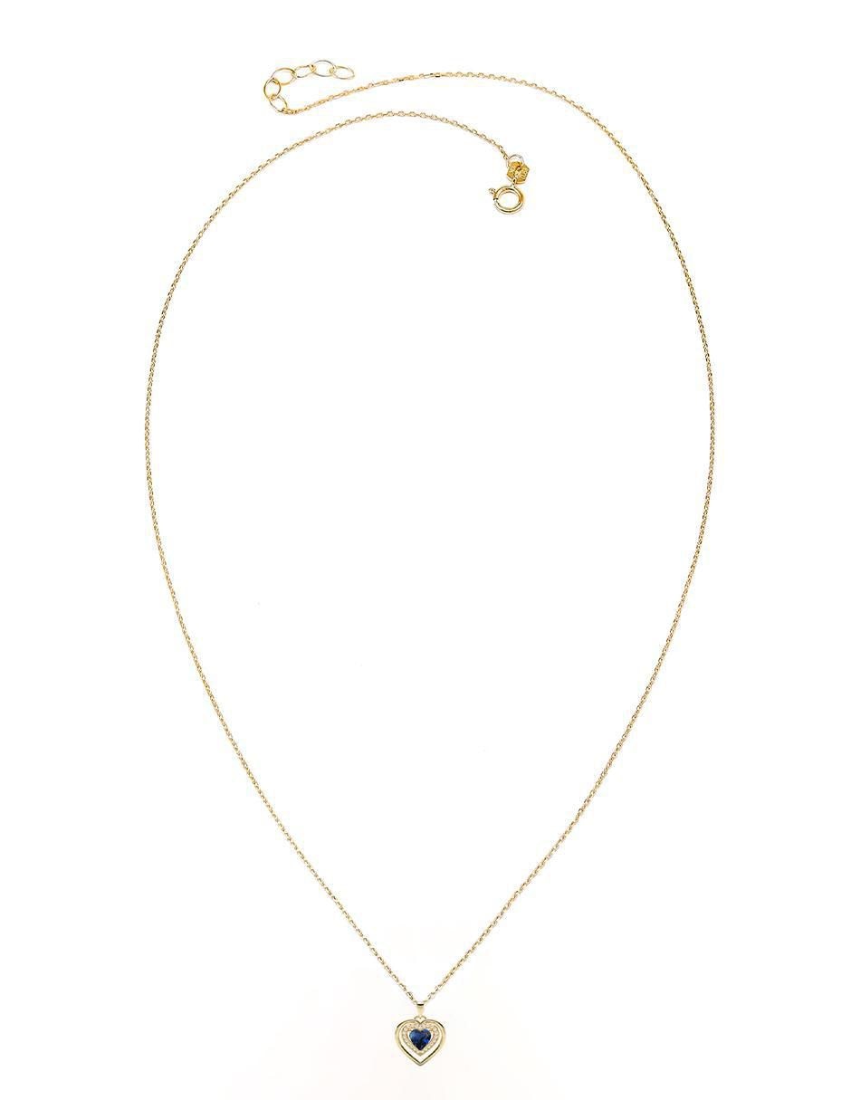 Collar con dije "de (si aplica)" corazón amelie joyas sin colección "de" oro 14 k