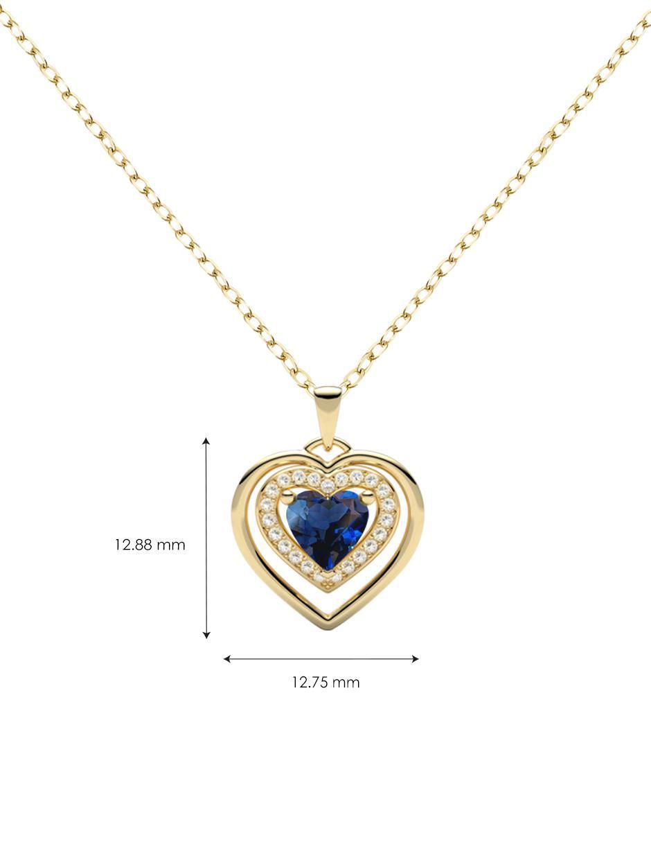 Collar con dije "de (si aplica)" corazón amelie joyas sin colección "de" oro 14 k