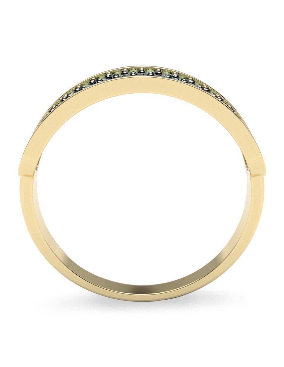 Anillo 14 k de oro zirconia brillante 2