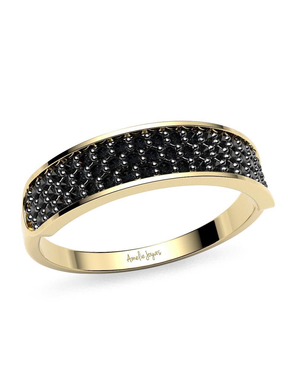 Anillo 14 k de oro zirconia brillante 4