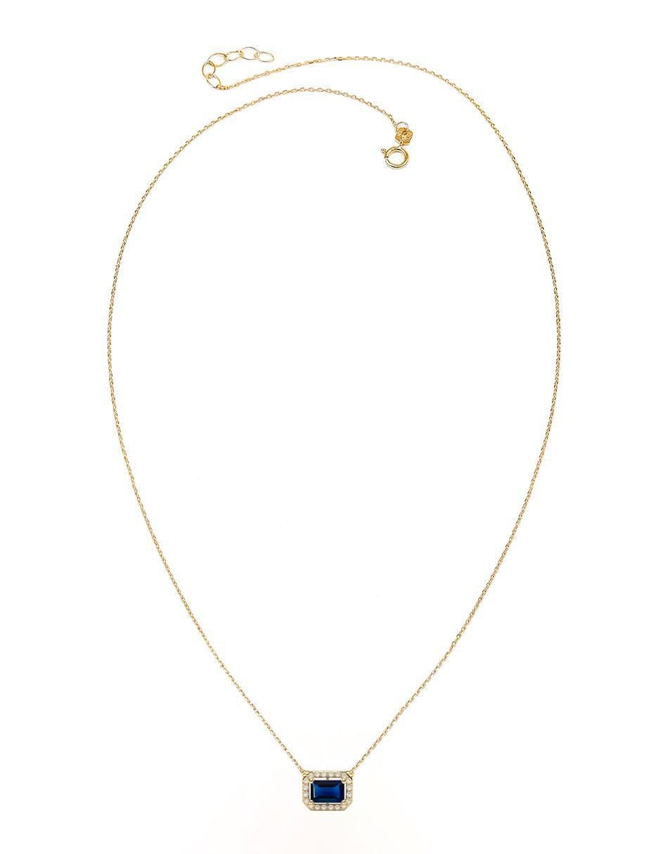 Collar con dije "de (si aplica)" rectangular amelie joyas sin colección "de" oro 14 k