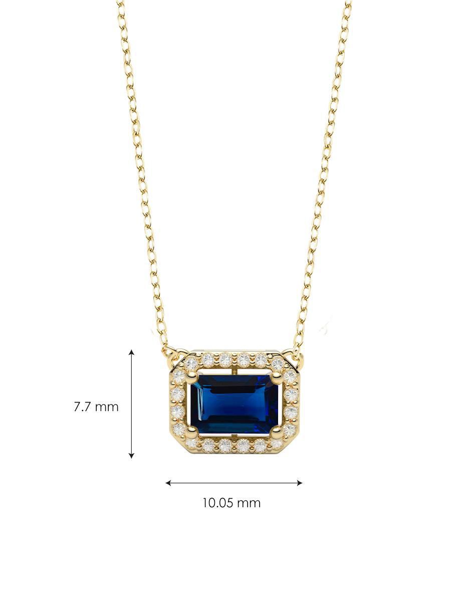 Collar con dije "de (si aplica)" rectangular amelie joyas sin colección "de" oro 14 k