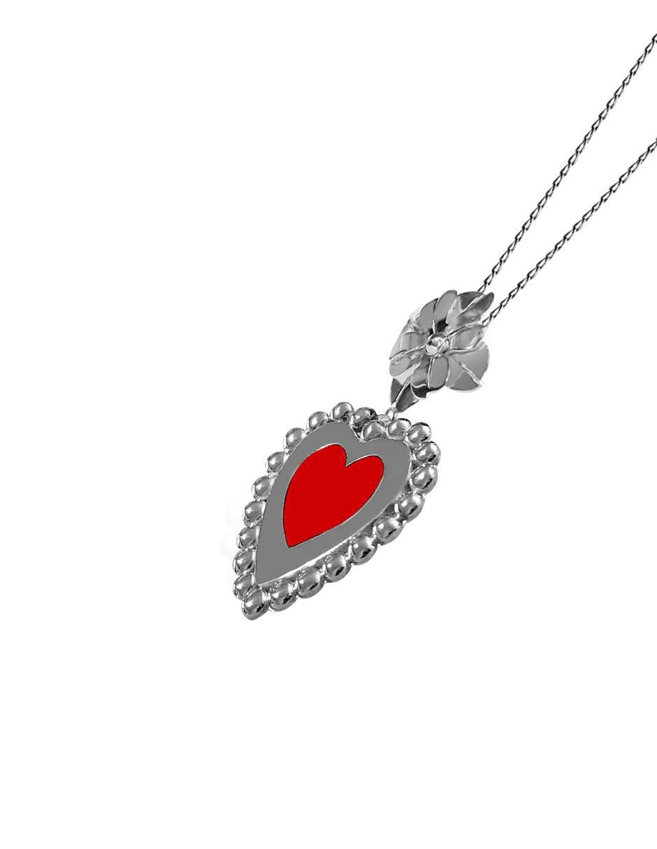 Colgante Y Dije de corazón Enrique Garcia de plata P 925 3