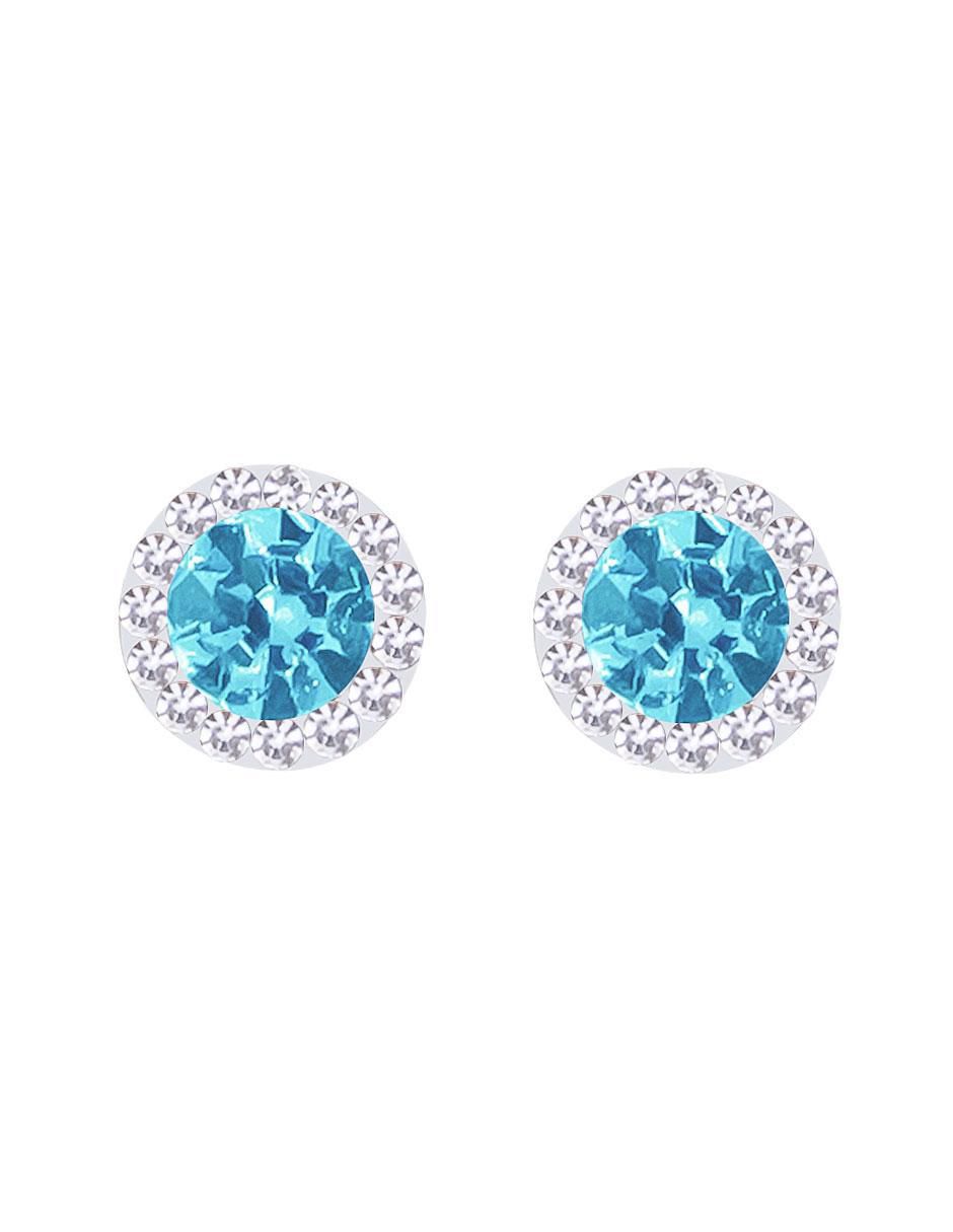 Broqueles circulares de oro con acabado pavé zirconia