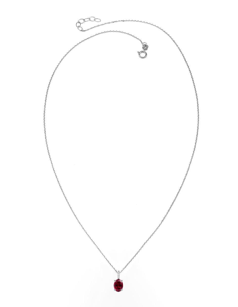 Collar con dije ovalado de oro 14 K 2