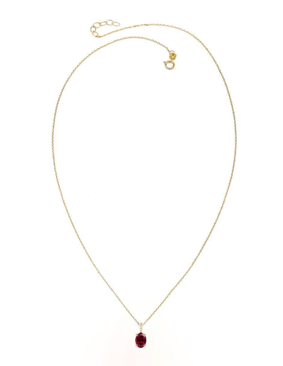 Collar con dije "de (si aplica)" ovalado amelie joyas sin colección "de" oro 14 k