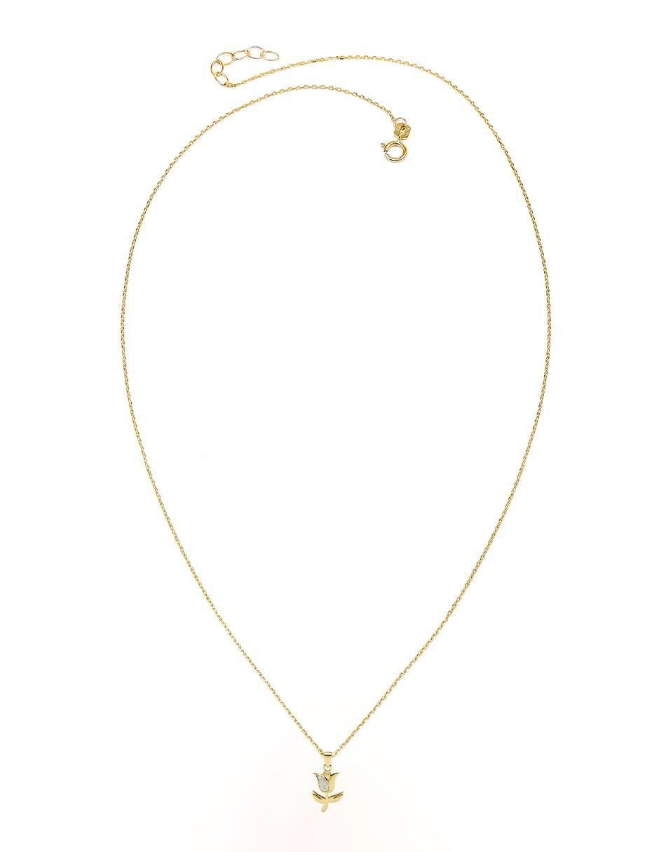 Collar con dije "de (si aplica)" flor amelie joyas sin colección "de" oro 10 k