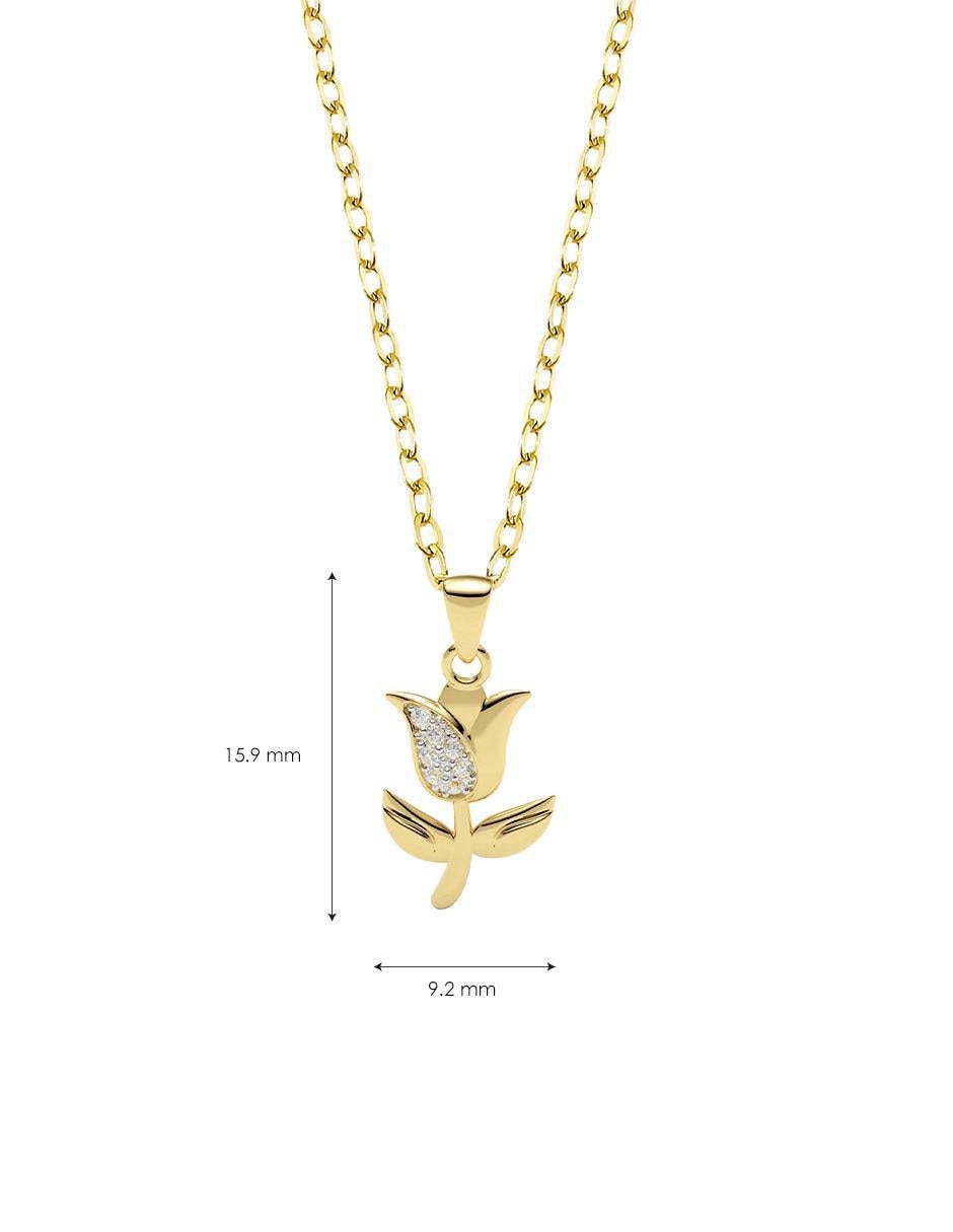 Collar con dije "de (si aplica)" flor amelie joyas sin colección "de" oro 10 k
