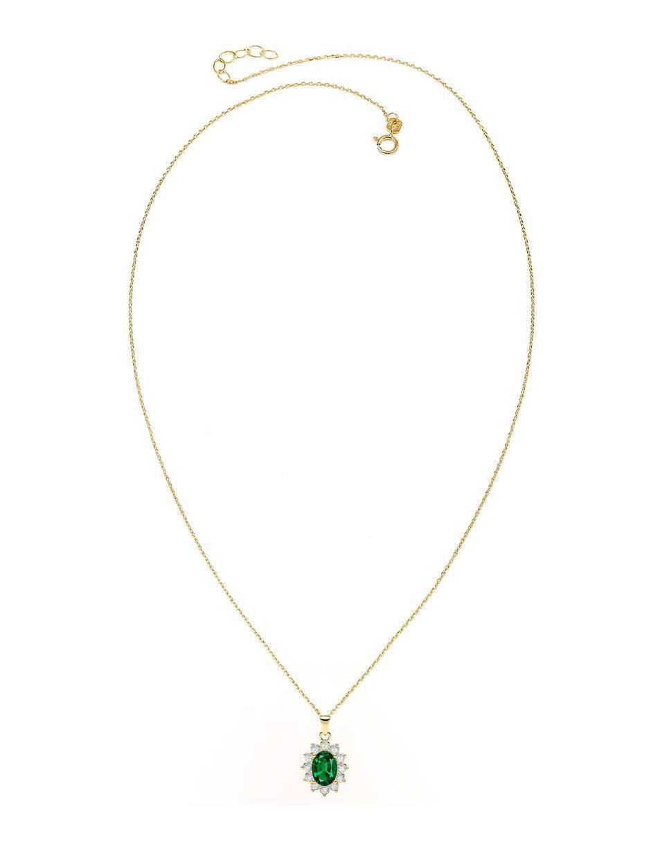 Collar con dije "de (si aplica)" ovalado amelie joyas sin colección "de" oro 14 k