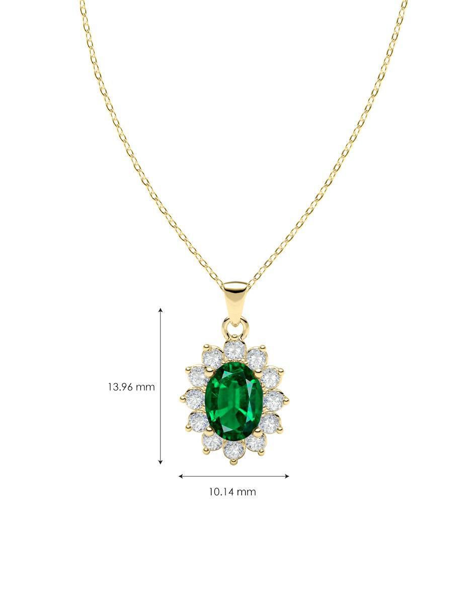 Collar con dije "de (si aplica)" ovalado amelie joyas sin colección "de" oro 14 k