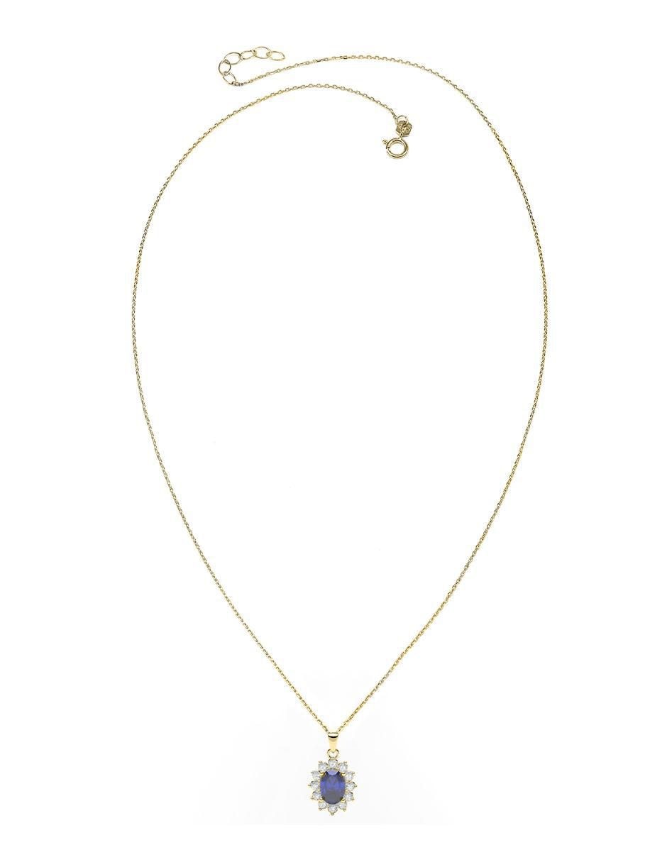 Collar con dije "de (si aplica)" ovalado amelie joyas sin colección "de" oro 14 k
