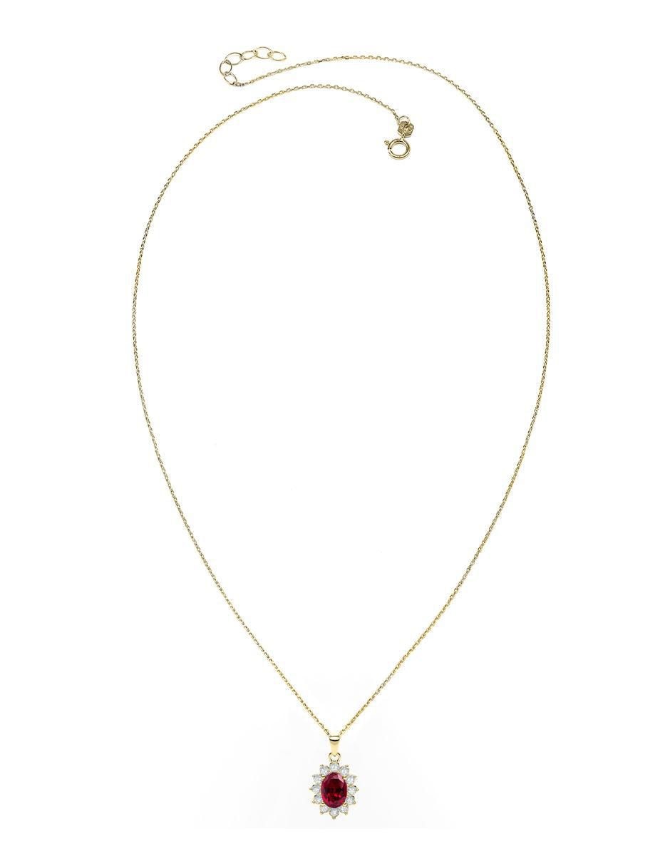 Collar con dije "de (si aplica)" ovalado amelie joyas sin colección "de" oro 14 k