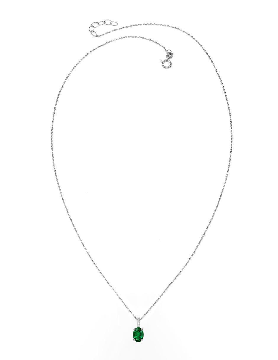 Collar con dije ovalado de oro 14 K 2