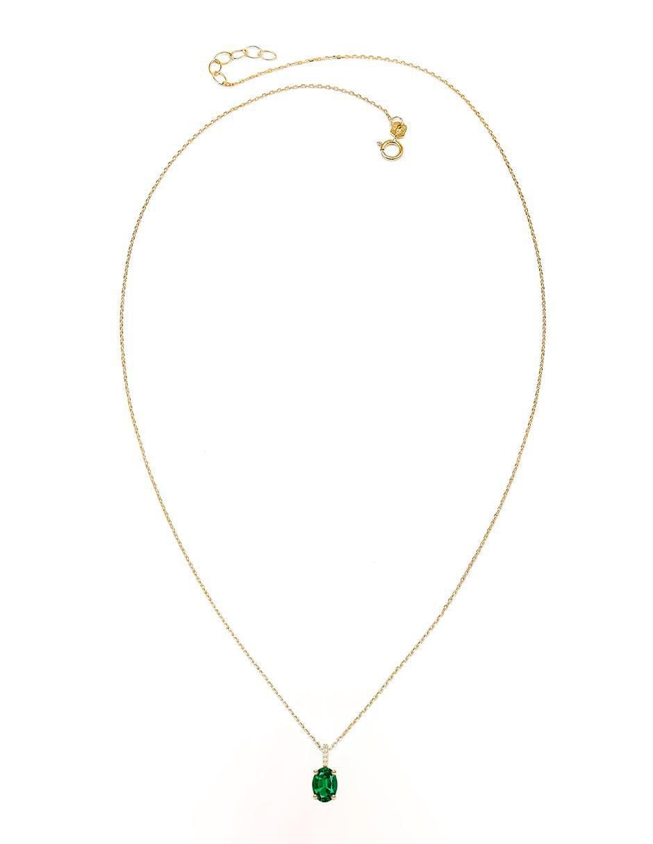 Collar con dije "de (si aplica)" ovalado amelie joyas sin colección "de" oro 14 k