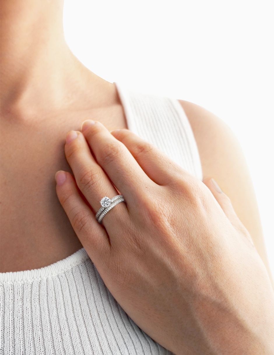 Set anillo P 925 de plata zirconia brillante 3