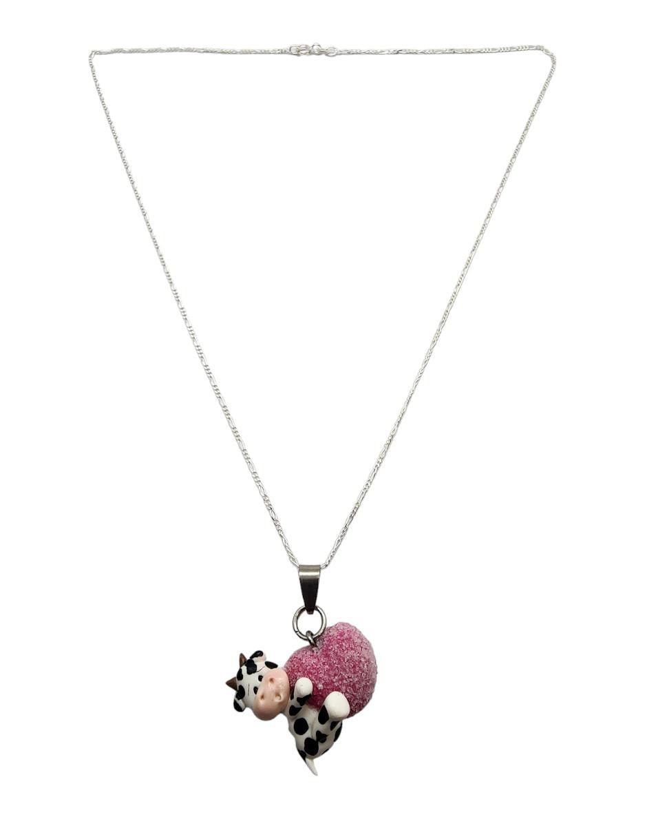 Collar de vaca Animalitos Corazón de plata P 925 2