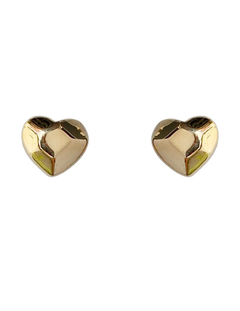 Aretes de corazón de plata P 925 con acabado chapa de oro Aretes de corazón de plata P 925 con acabado chapa de oro