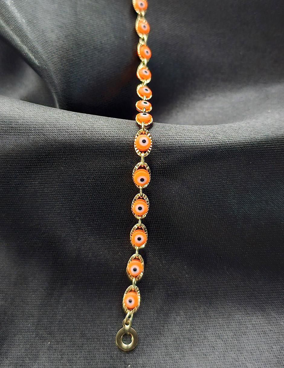 Pulsera de oro laminado 10 k Ojo Turco 5