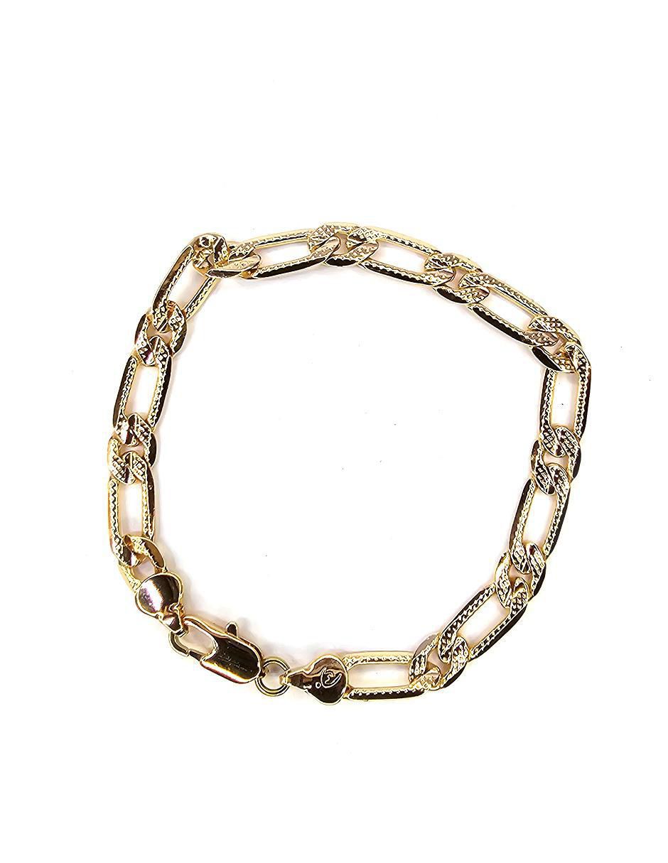 Pulsera de oro laminado 8 K Eslabón Grande con acabado baño de oro 1