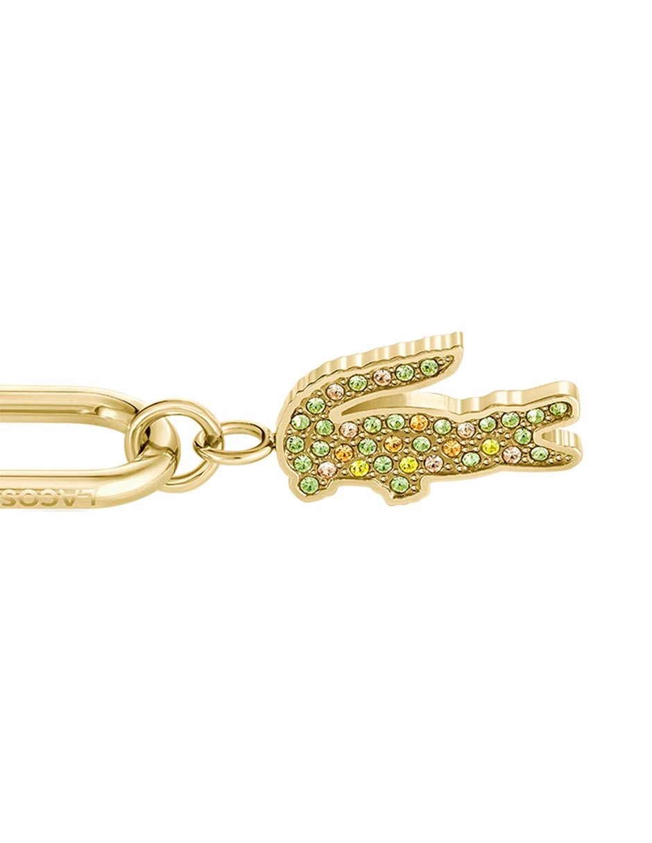 Aretes de aro circulares Cocodrilo Crocodile con acabado brillante 3