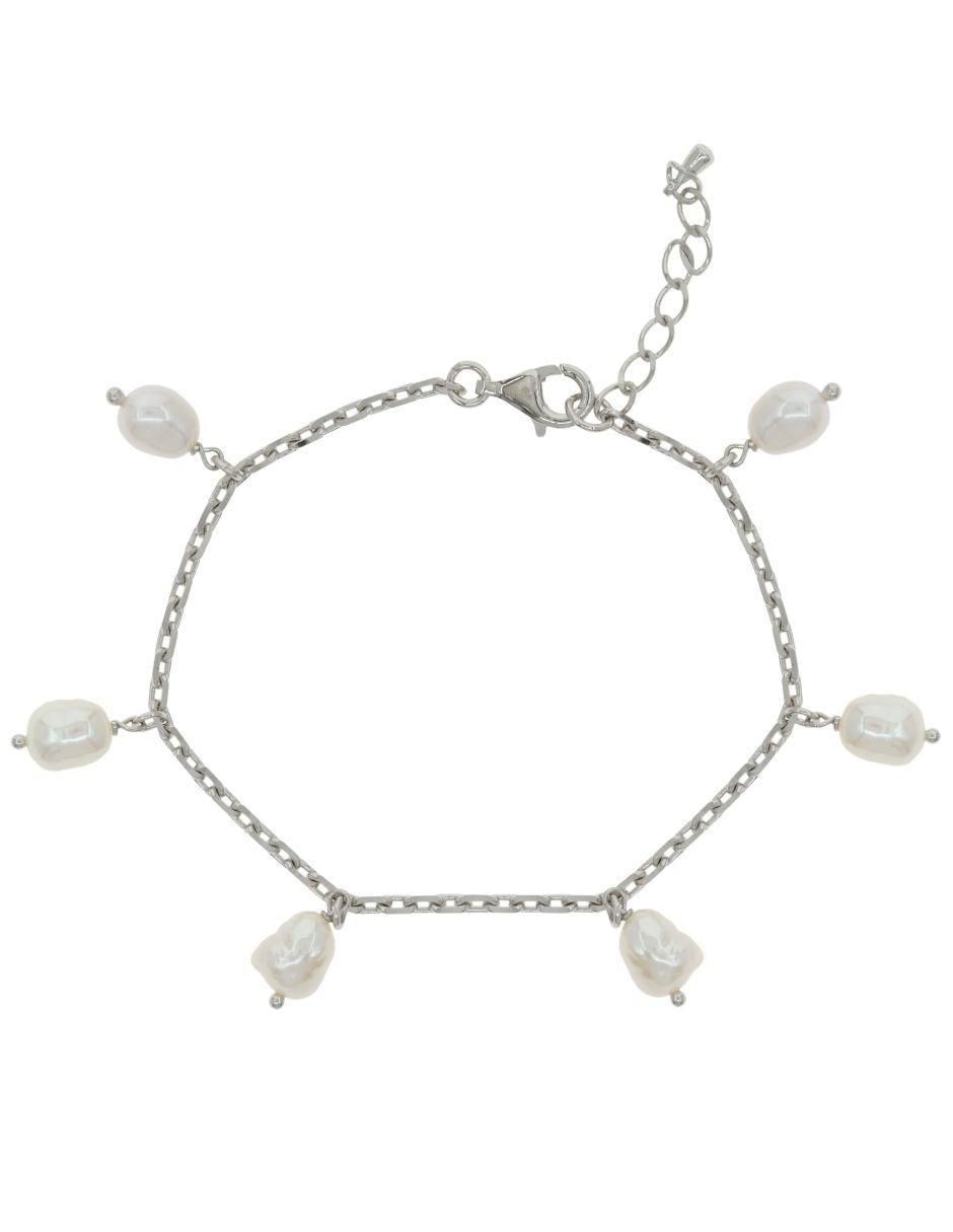 Pulsera de plata con perla p 925 Nupcial