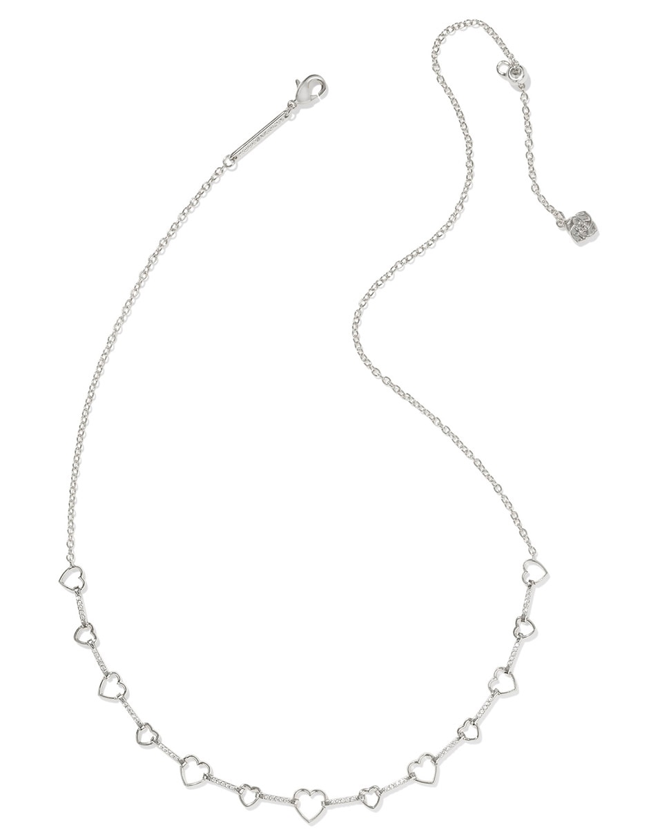 COLLAR DE CORAZÓN, SIN TAMAÑO, PLATEADO