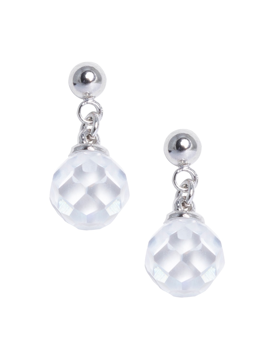 Aretes de esfera con acabado brillante zirconia