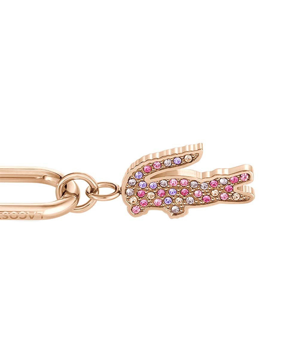 Aretes de aro circulares Cocodrilo Crocodile con acabado brillante 3