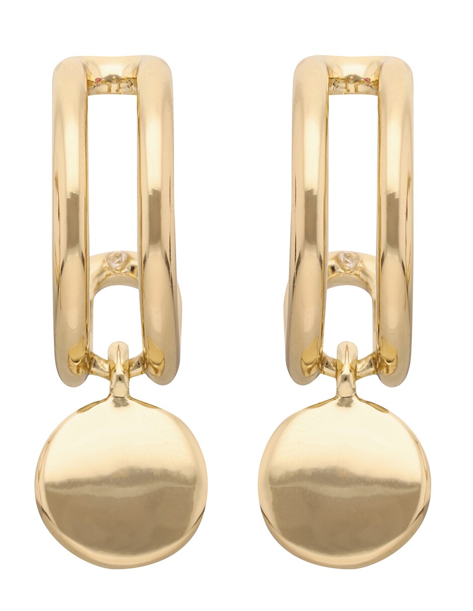 Arracadas Gold Droplets con acabado brillante 1