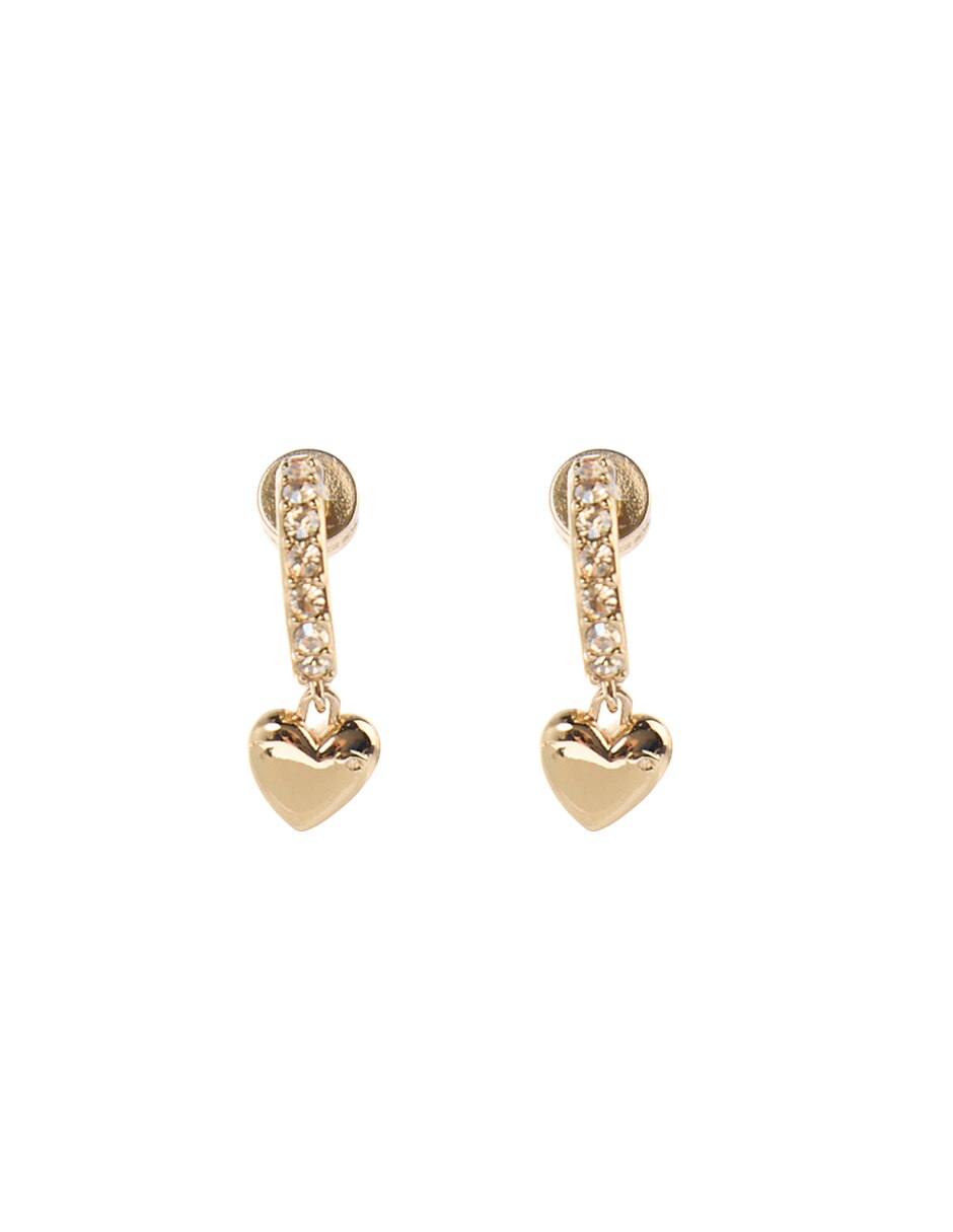 Aretes de corazón 10.1 Embellishment con acabado brillante cristal 1