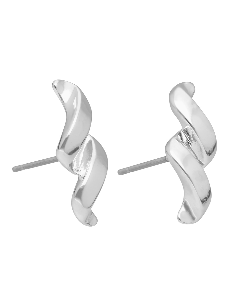 Aretes Twisted Ribbons con acabado brillante 2