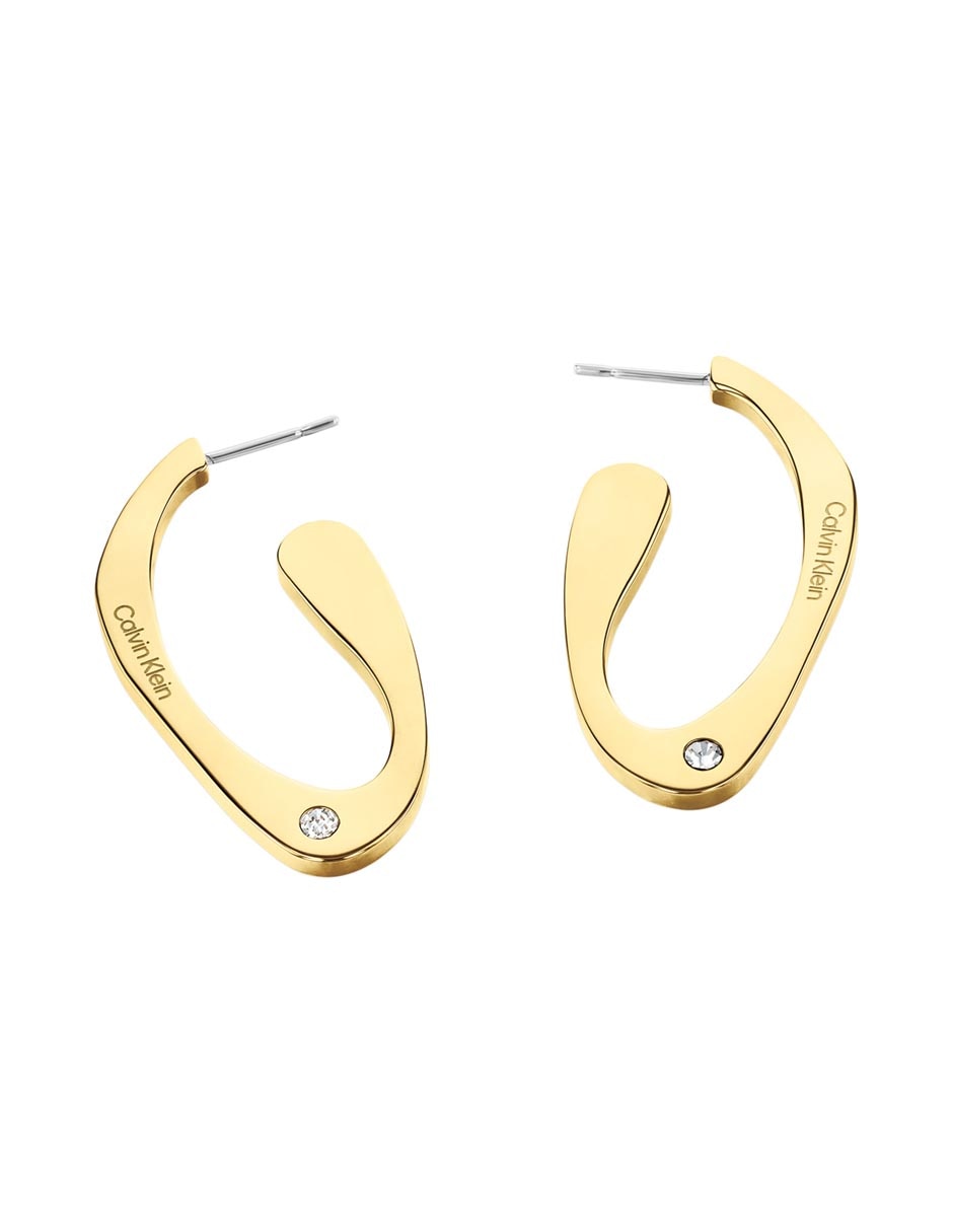 Aretes de aro Harmonious Connection con acabado brillante 2