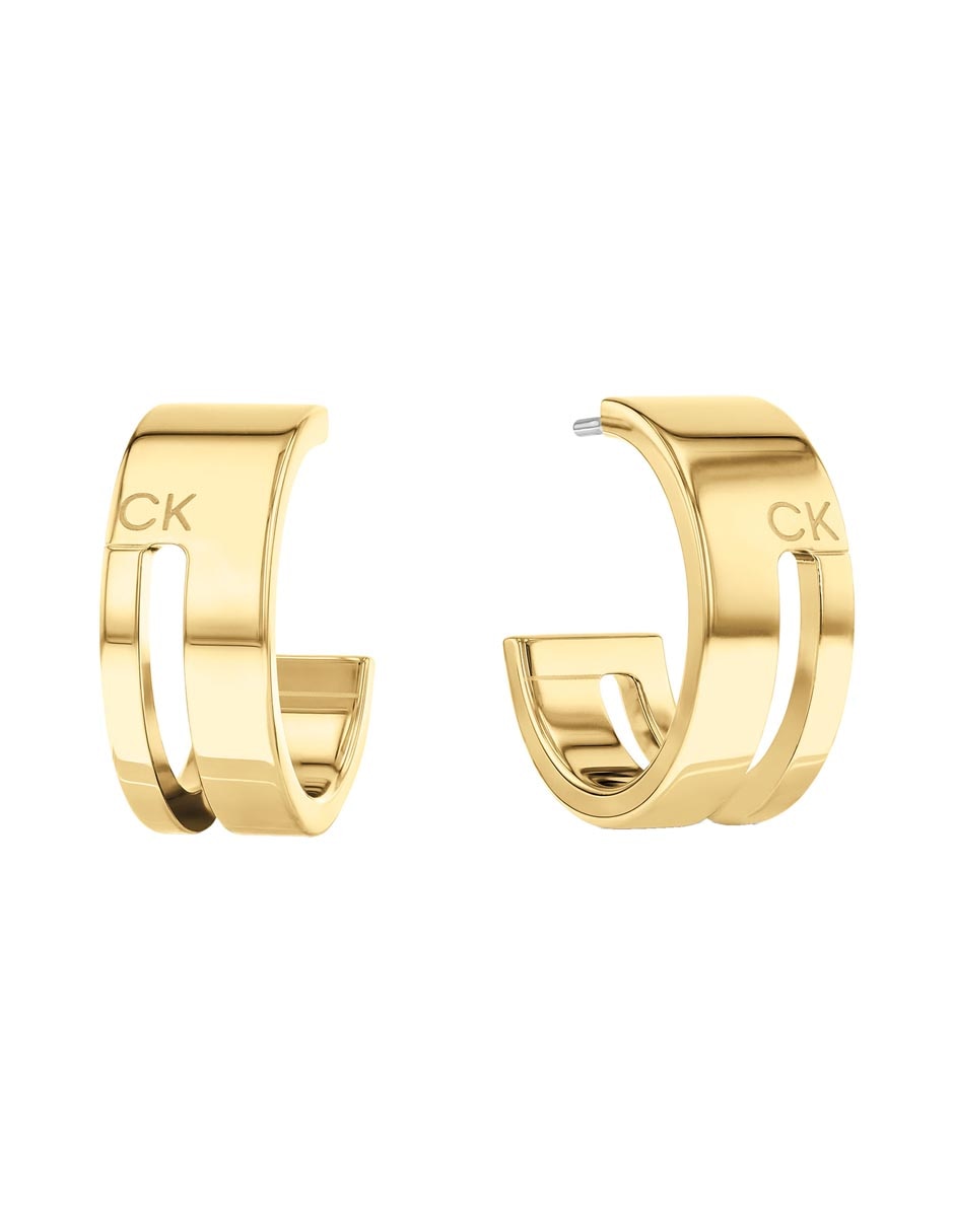 Aretes circulares Geometric Essentials con acabado brillante