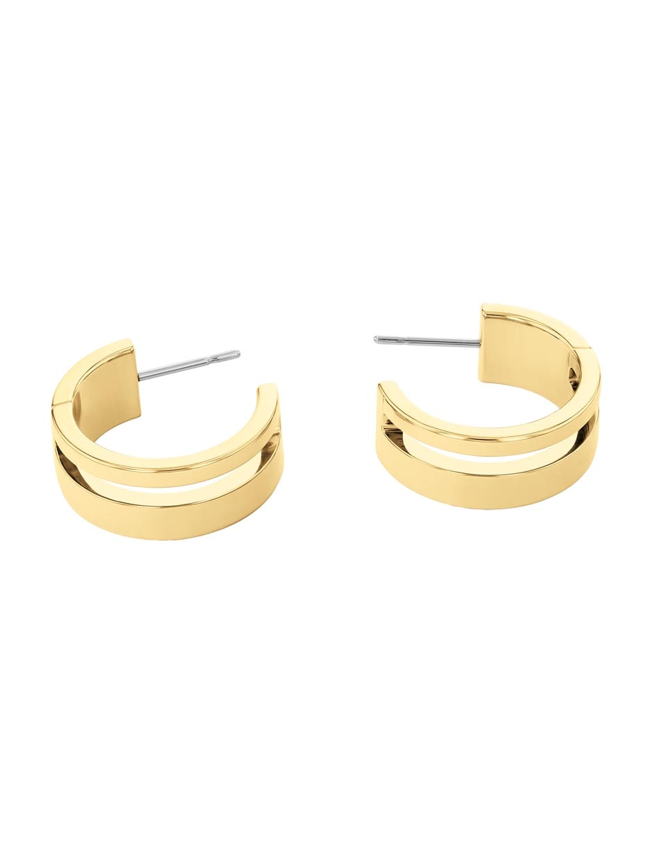 Aretes circulares Geometric Essentials con acabado brillante 2