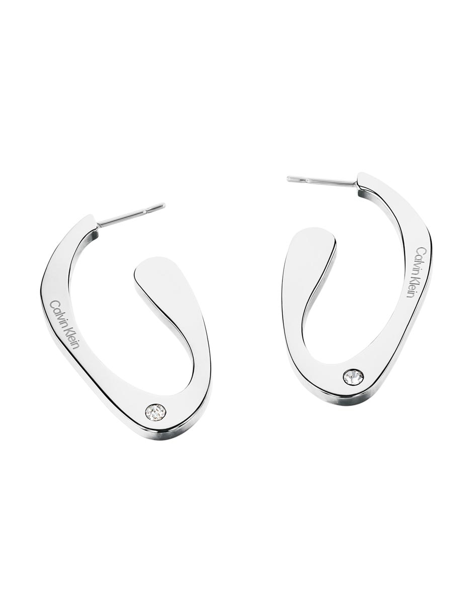 Aretes de aro Harmonious Connection con acabado brillante 2