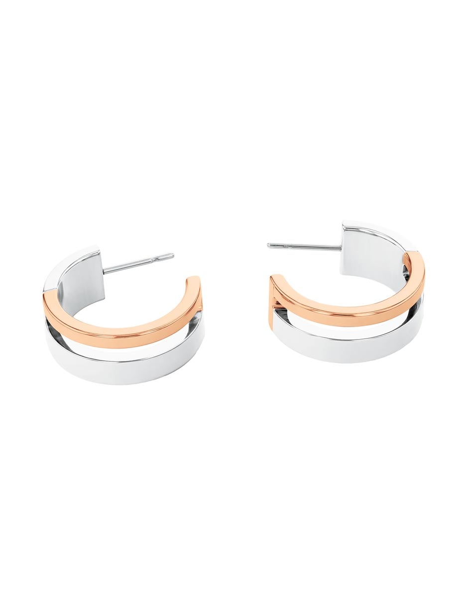 Aretes circulares Geometric Essentials con acabado brillante 2